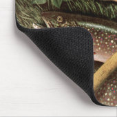 魚釣りの静物画 マウスパッド (コーナー)