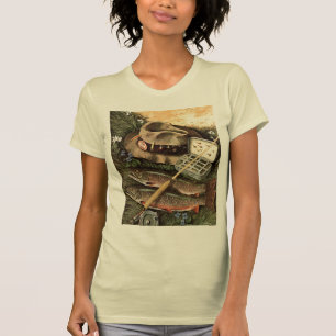 魚釣りの静物画 Tシャツ