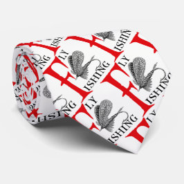 魚釣りの魅惑のはえの魚釣り ネクタイ