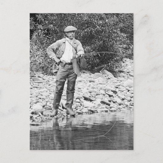 魚釣りのCatskills, 1890年代 ポストカード (正面)