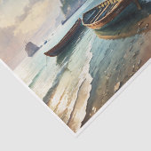 魚釣りのrawbots海岸のコスタール村の近く 薄葉紙 (詳細)