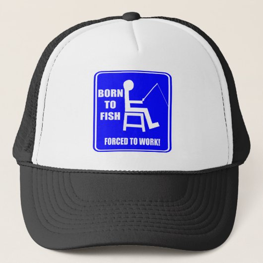 魚釣りのTシャツのギフトを採取するために生まれて下さい キャップ (正面)
