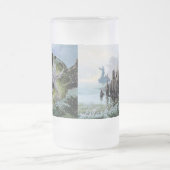 魚釣りのWalleyeの父の日の曇らされたビールのジョッキ フロストグラスビールジョッキ (中央)