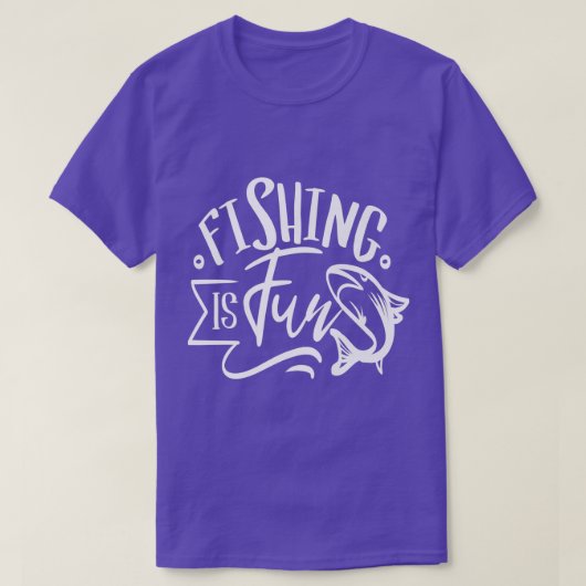 魚釣りはおもしろい Tシャツ (デザイン正面)