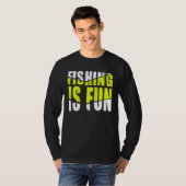 魚釣りはおもしろい Tシャツ (正面フル)