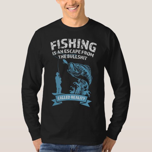 魚釣りはフィッシャーからの脱出 Tシャツ (正面)