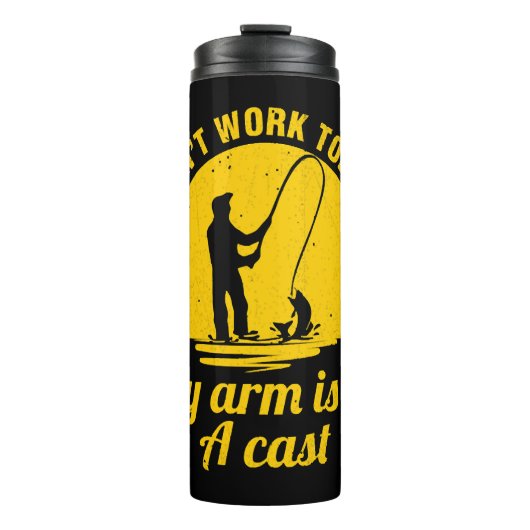 魚釣りは今日私の腕がキャストで働くことができる タンブラー (正面)