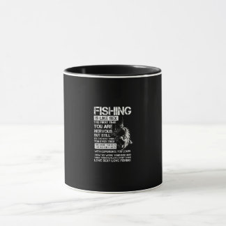 魚釣りは初めて緊張するようなものだ マグカップ