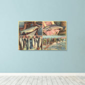 "魚釣りは北西で良い" – チヌーク キャンバスプリント (インサイチュ (ウッドフロア))