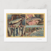 "魚釣りは北西で良い" – チヌーク ポストカード (正面)