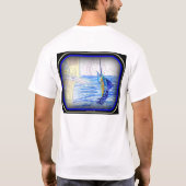 魚釣りは図表から離れています Tシャツ (裏面)