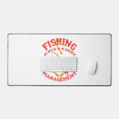 魚釣りは怒りの管理 デスクマット (キーボード&マウス)