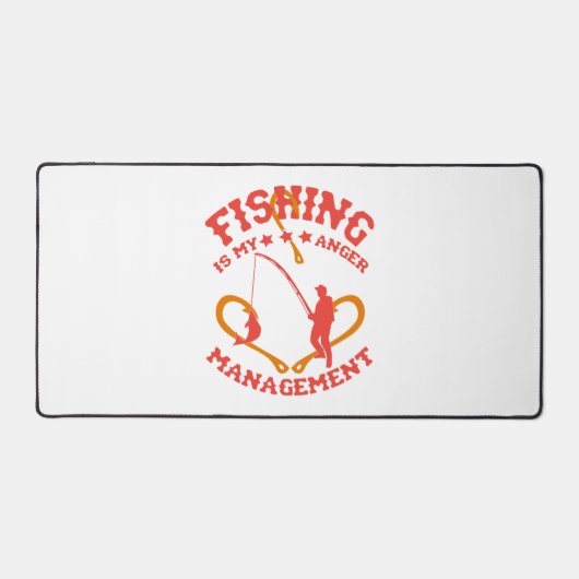 魚釣りは怒りの管理 デスクマット (正面)