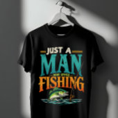 魚釣りは愛する男に過ぎない魚釣り Tシャツ