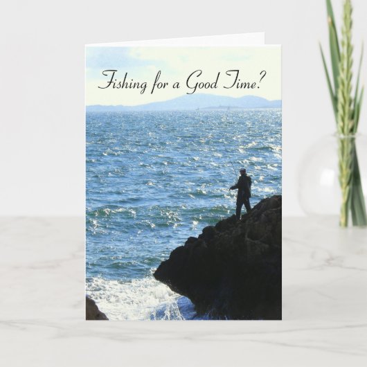 魚釣りは楽しい？招待状 招待状 (正面)