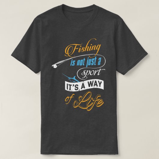 魚釣りは漁師の釣り方だ Tシャツ (デザイン正面)