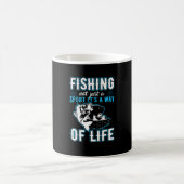 魚釣りは生き方だ コーヒーマグカップ (中央)