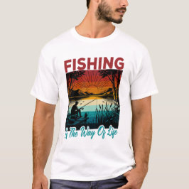 魚釣りは生き方 Tシャツ