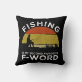 魚釣りは私お気に入りのの2番目のFワード クッション (裏面)