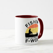 魚釣りは私お気に入りのの2番目のFワード マグカップ (正面右)