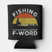 魚釣りは私お気に入りのの2番目のFワード 缶クーラー (裏面)