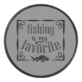 魚釣りは私のお気に入りの引用文 アイスホッケーパック (正面)