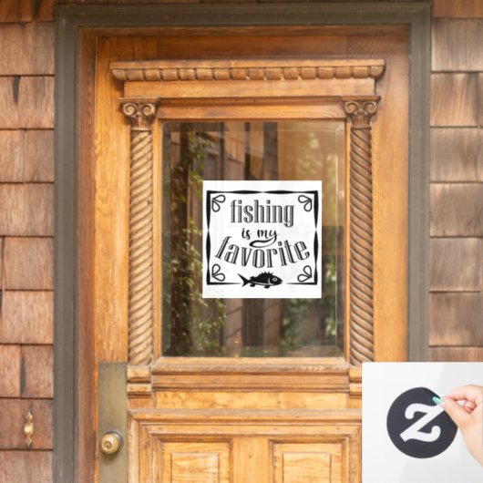 魚釣りは私のお気に入りの引用文 ウィンドウサイン (ホームデコレーション)