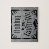 魚釣りは私のお気に入りの引用文 ジグソーパズル (縦)