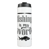 魚釣りは私のお気に入りの引用文 タンブラー (正面)