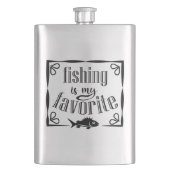 魚釣りは私のお気に入りの引用文 フラスク (正面)