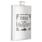 魚釣りは私のお気に入りの引用文 フラスク (右)