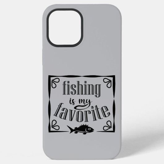 魚釣りは私のお気に入りの引用文 iPhoneケース (裏面)