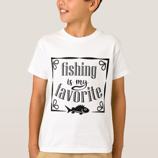 魚釣りは私のお気に入りの引用文 Tシャツ (正面)