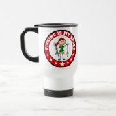 魚釣りは私のスポーツのタンブラーです トラベルマグ (左)