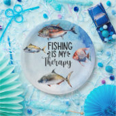 魚釣りは私のセラピーナプキン ペーパープレート (パーティー)