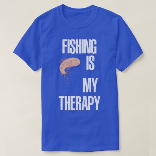 魚釣りは私のセラピー魚釣り Tシャツ (デザイン正面)