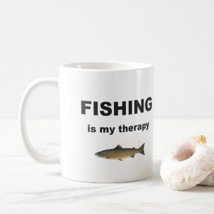 魚釣りは私のセラピー、おもしろいな漁師のコーヒー・マグです コーヒーマグカップ