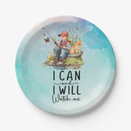 魚釣りは私のセラピー ペーパープレート