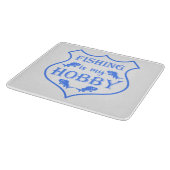 魚釣りは私のホビーシールド引用文オンクレスト カッティングボード (角)