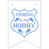 魚釣りは私のホビーシールド引用文オンクレスト バンティングフラッグ (第3の旗)