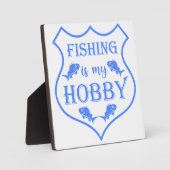 魚釣りは私のホビーシールド引用文オンクレスト フォトプラーク (正面)