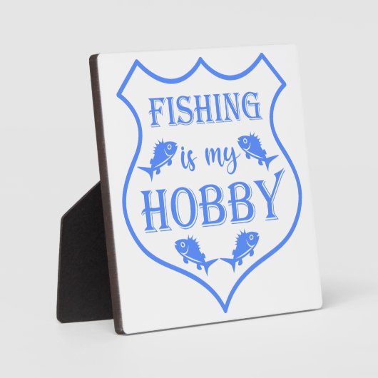 魚釣りは私のホビーシールド引用文オンクレスト フォトプラーク (正面)