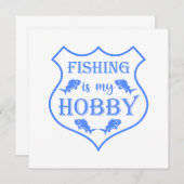 魚釣りは私のホビーシールド引用文オンクレスト 招待状 (正面/裏面)