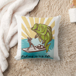 魚釣りは私の人生だ クッション