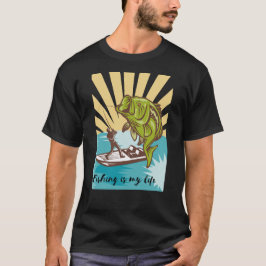 魚釣りは私の人生だ Tシャツ