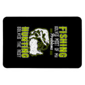 魚釣りは私の問題のほとんどを解決する マグネット (横)