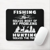 魚釣りは私の問題の大部分を解決狩りRes マウスパッド (マウス)