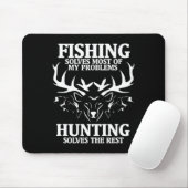 魚釣りは私の問題の大部分を解決狩りThe Res マウスパッド (マウス)