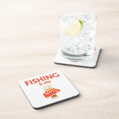 魚釣りは私の幸せ コースター (右側)