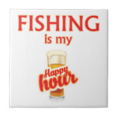 魚釣りは私の幸せ タイル (正面)